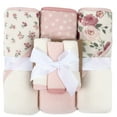 thumbnail image 1 of Baby Essentials 6 Piece Hooded Bath Towel Washcloth Set for Infant, Newborns, Toddlers 3 – 24 Months for Bath Time, Showers, Lounge, Beach, Pool in Roses & Blossoms, 1 of 6