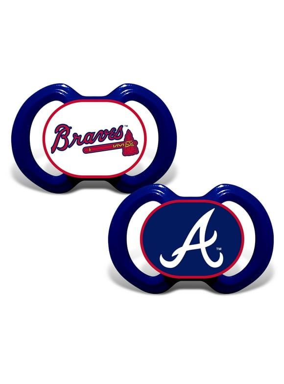 Baby Fanatic Officially Licensed Pacifier 2-Pack - MLB Atlanta Braves