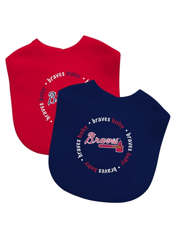 Baby Fanatic Officially Licensed Unisex Baby Bibs 2 Pack - MLB Atlanta Braves