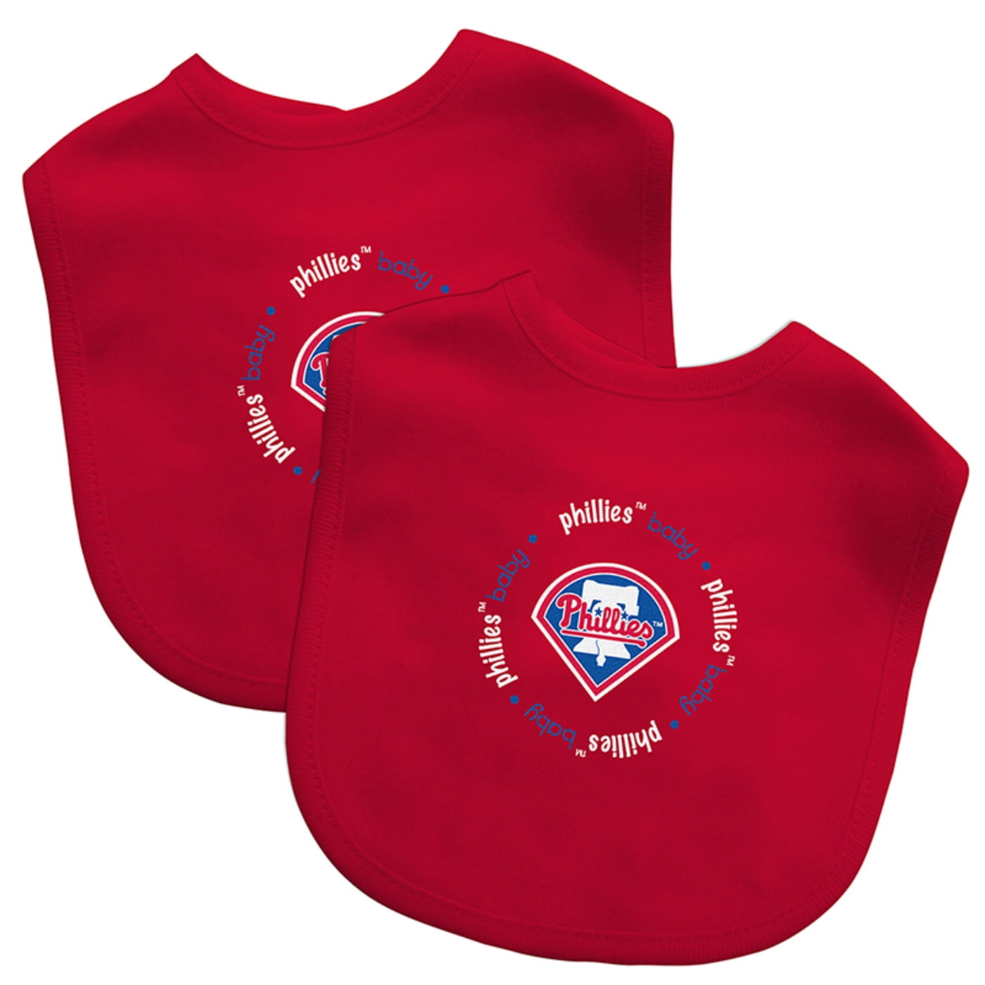 Baby Fanatic Officially Licensed Unisex Baby Bibs 2 Pack MLB Philadelphia Phillies