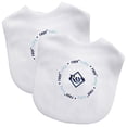 thumbnail image 1 of Baby Fanatic Officially Licensed Unisex Baby Bibs 2 Pack - MLB Tampa Bay Rays, 1 of 3