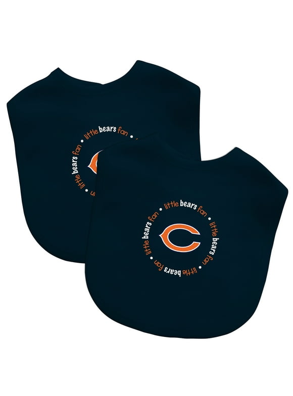 Baby Fanatic Officially Licensed Unisex Baby Bibs 2 Pack - NFL Chicago Bears