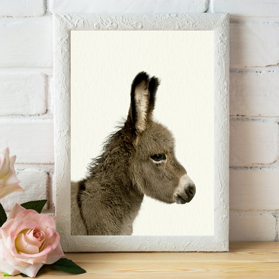 Baby Farm Donkey - Nursery Wall Décor Farm Baby Animal Art Print