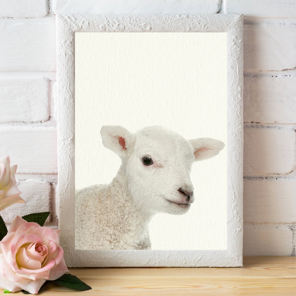 Baby Farm Lamb - Nursery Wall Décor Farm Baby Animal Art Print ...
