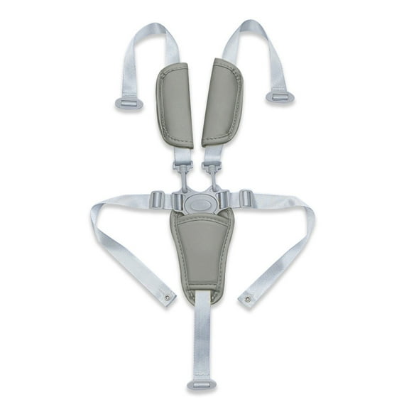 Baby Feeding Chair Safety Harness 5 Point Adjustable Restraint Belt PU Shoulder Pads Compatible for Most Strollers