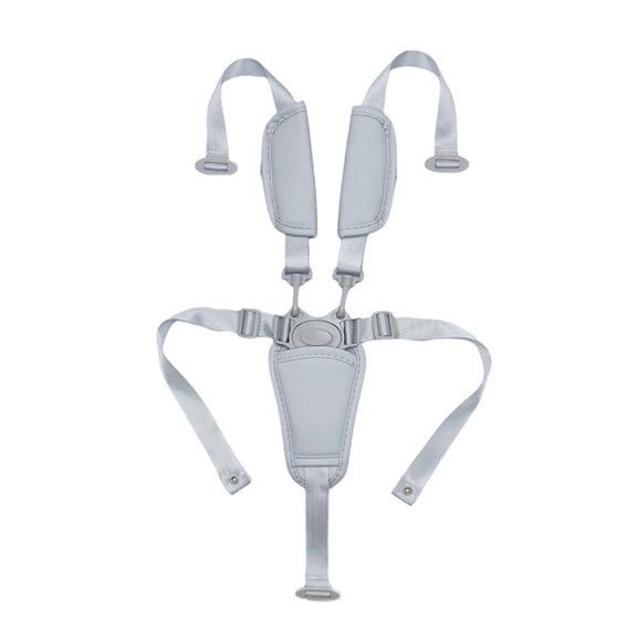 Baby Feeding Chair Safety Harness 5 Point Adjustable Restraint Belt PU Shoulder Pads Compatible for Most Strollers