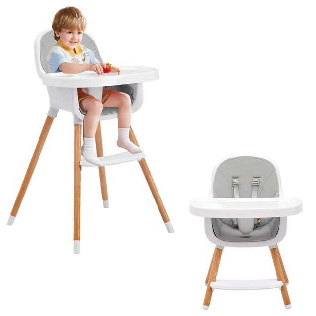 Baby Feeding Chairs, Wooden Baby High Chair, Infant Feeding ChairToddler Chair, AllinOne High