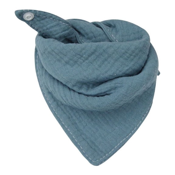 Baby Feeding Drool Bib Soft Cotton Gauze Breathable Saliva Towel Newborn Solid Color Absorbent Snap Bibs for Triangle Sc