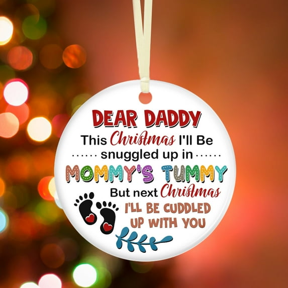 Baby First Christmas Ornament 2022, Newborn Baby Boy, Girl Christmas Ornament Gifts, First Time Mom, Dad Gift, Pregnancy Gifts, Newborn Gifts Christmas Decorations, Pregnancy Ceramic Ornament