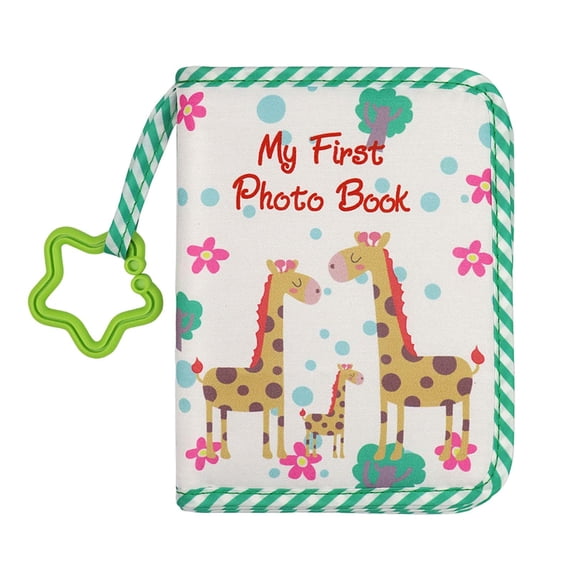 Baby’s First Photo Album, Cloth Memory Book for Newborn, Giraffe-Themed Keepsake, Family Photo Organizer, Safe & Durable Keepsake for Baby’s First Year, Perfect Baby Shower Gift