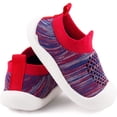 thumbnail image 1 of Baby First-Walking Shoes 1-4 Years Kid Shoes Trainers Toddler Infant Boys Girls Soft Sole Non Slip Cotton Canvas Mesh Breathable Lightweight TPR Material Slip-on Sneakers Outdoor, 1 of 6