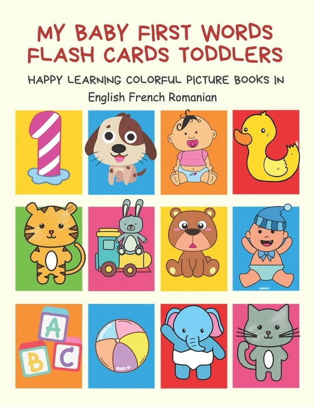 My Baby First Words Flash Cards Toddlers Happy Learning Colorful ...