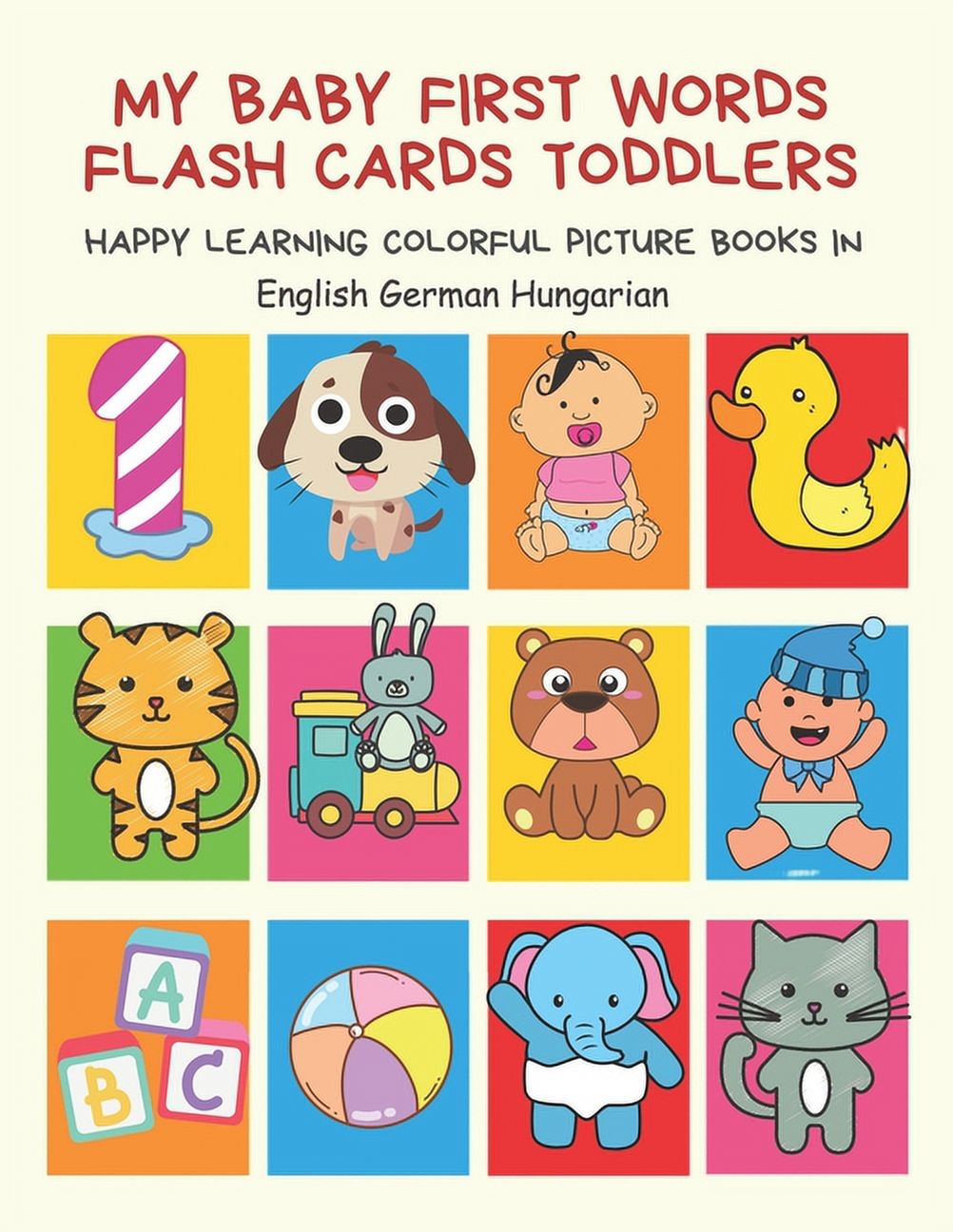 My Baby First Words Flash Cards Toddlers Happy Learning Colorful ...