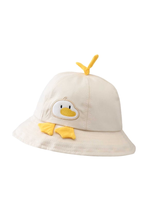 Baby Fisherman Hat, Adorable 3D Shape Soft Cotton Infant Bucket Cap for Outdoor Sun Protection, Spring Autumn Travel, Holiday Activities and Daily Use for 10-20 Months Infants Beige