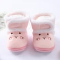 thumbnail image 1 of Baby Fleece Cozy Boots Non-slip Mid Calf Footwear Infants Warm Shoes Cartoon Plush Slippers for Little Boys Girls Toddler Fall Winter Warm Boots, 1 of 6
