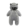 thumbnail image 1 of Baby Jumpsuit Cute Bear Ear Hooded Romper Outfits Boy Clothes for Babies 3-6 Months, 1 of 3