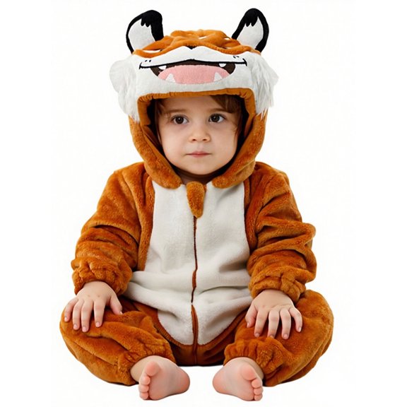 Baby Jumpsuits Cartoon Animal Outfit Baby Bodysuit Long Sleeve Baby Fall Outfits Clothes 2-3 Years