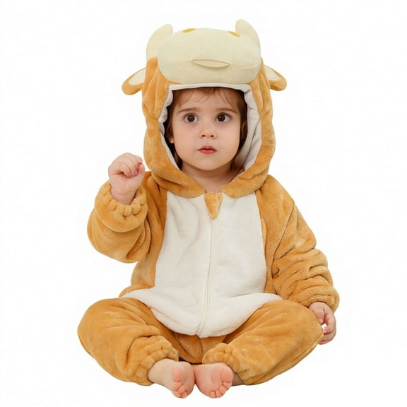 Baby Jumpsuits Unisex Toddler Romper Long Sleeve Bodysuit Baby Animals Romper Clothes 3-4 Years