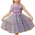 thumbnail image 1 of Baby Flower Girl Dress Wedding Party Tulle Princess Pageant Ball Gown Toddler Formal Dresses with Bowknot 1-8 Y, 1 of 5