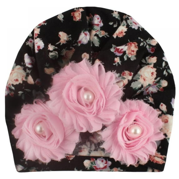 Baby Flowers Turban Hats Beanie Headwraps for Baby Toddlers 1-3 T