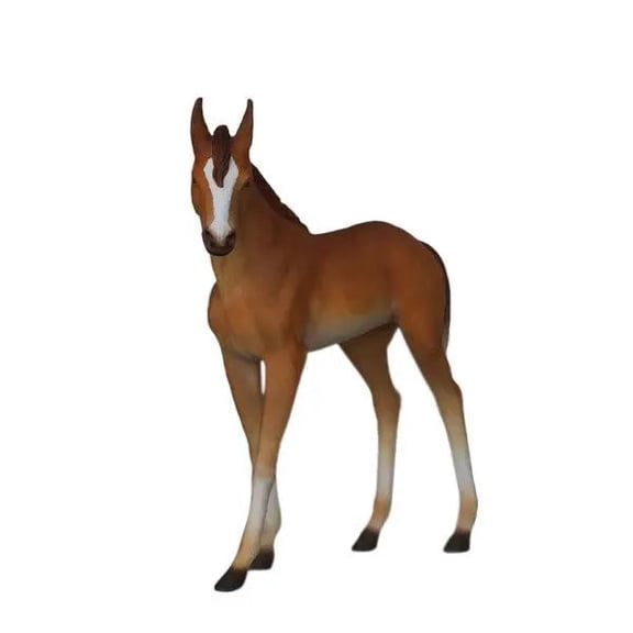 Baby Foal Horse Pony Walking Life Size Statue