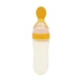 thumbnail image 1 of Baby Food Dispensing Spoon, Soft Silicone Feeding Spoon with Pouch, Leak-Proof Easy Squeeze Puree Dispenser for Homemade Baby Toddler Food, Yellow, 1 of 1