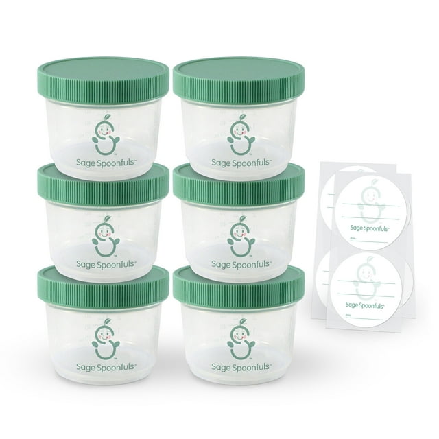 Baby Food Storage Set, 6 4oz BPA-free jars &amp; lids - Walmart.com