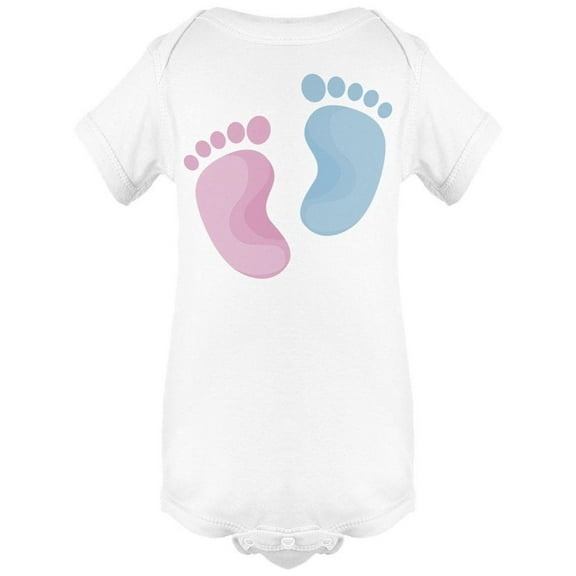 Baby Footprints Blue/pink Bodysuit Infant -Image by Shutterstock,  24 Months