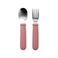 thumbnail image 1 of Baby Fork and Spoon Set | Silicone Grip Training Utensils for Toddlers 12+ Months | Kids Cutlery with Soft Handle for Easy Self Feeding | Food Grade Safe Baby Feeding Spoons and Forks, 1 of 5