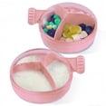 thumbnail image 1 of Baby Formula Dispenser Infant Milk Powder Container for Travel,formula dispenser Portable 6Oz Airtight Leak Proof Formula Storage formula dispenser on the go 2-Pack (Pink), 1 of 10