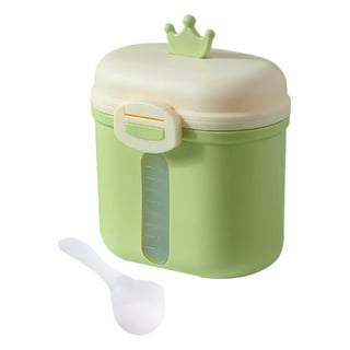 Homelove Baby Milk Powder Dispenser, 400ml Formula Milk Powder Dispenser Pot,  Airtight Milk Powder Container with Sealed Silicone Ring Cover, Leveler and  Spoon for Outdoor Travel Feeding,Green 