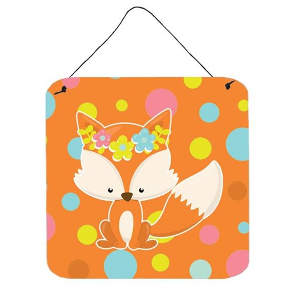 Baby Fox Flowerchild Polkadots Wall or Door Hanging Prints