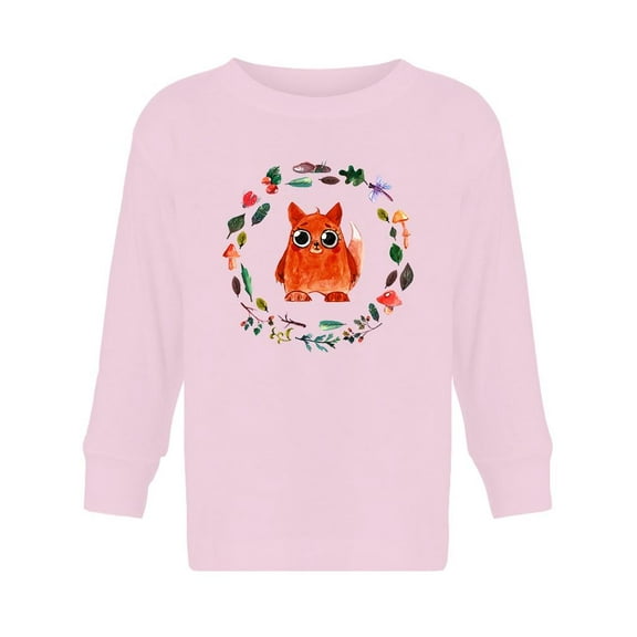 Baby Fox With Nature Circle Long Sleeve Toddler -Image by Shutterstock,  5 Toddler
