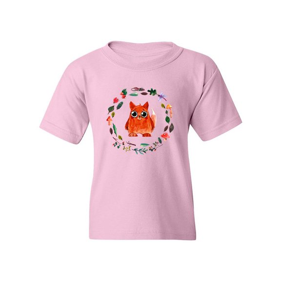 Baby Fox With Nature Circle T-Shirt Juniors -Image by Shutterstock, x-Small