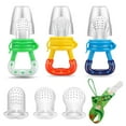 Baby Fresh Fruit Food Feeder Pacifier (3 Pack) Training Massaging Toy