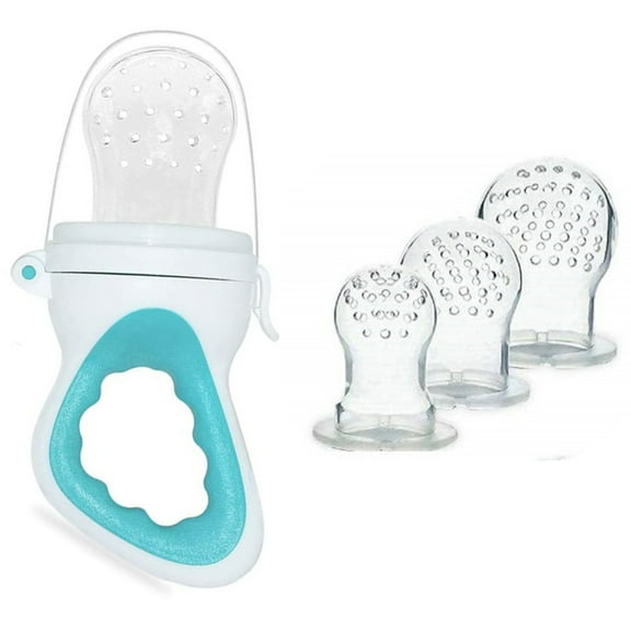 Baby Fruit Feeder, Baby Food Feeder Pacifiers for Teething Relief, Teething Toys for Babies, With Storage Box, Green