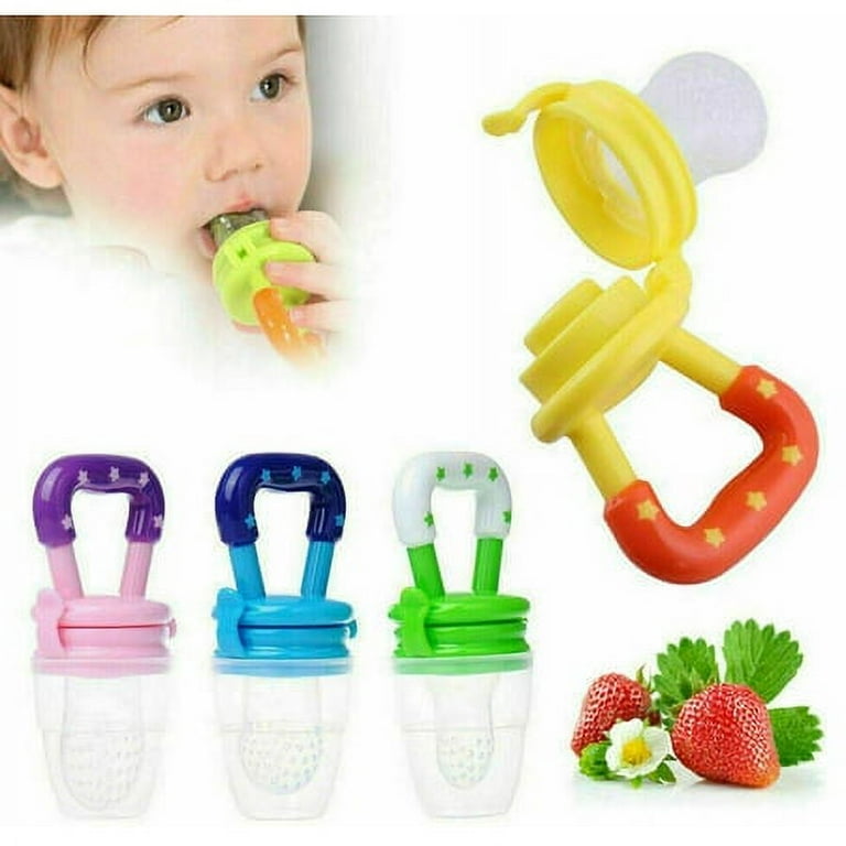 Baby Fruit Feeder Pacifier 2 Pack Fresh Food Feeding Teether for Toddler BPA Free Soothing Gum Relief Infant Silicone Teething Toy Suitable for Baby 6 12 Months Walmart