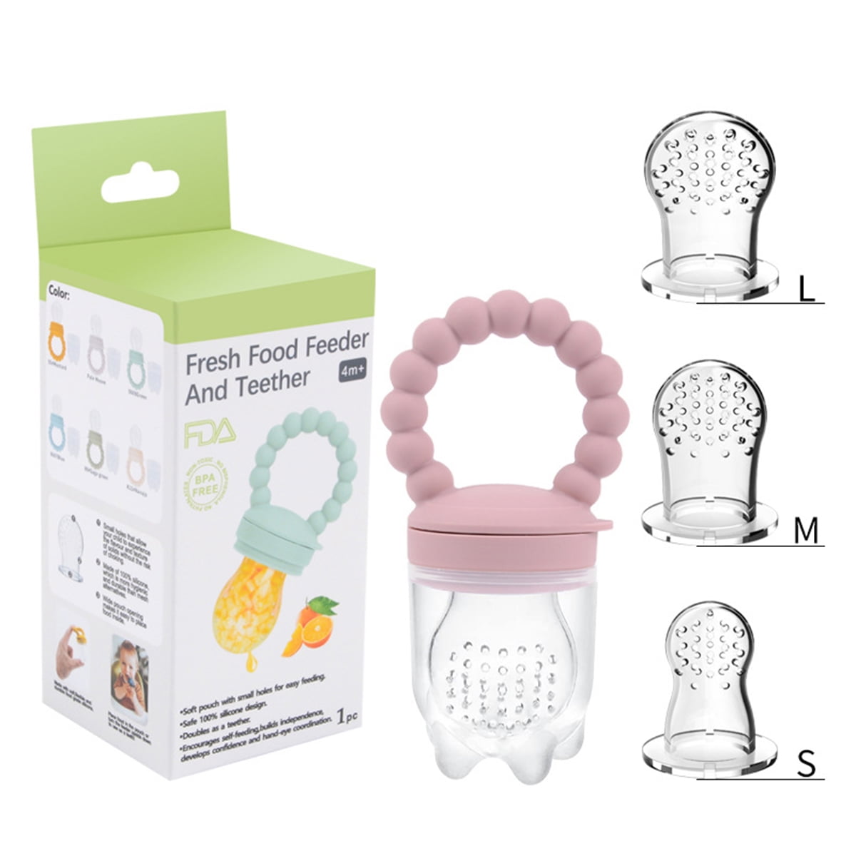 Baby Silicone Fruit Feeder Pacifier with Storage Case – BPA-Free Teething Soothe main image 0