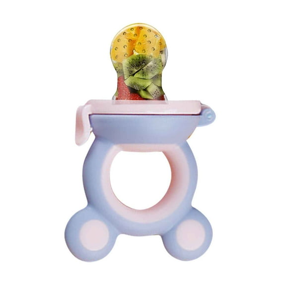 Baby Fruit Feeder Pacifier with Mesh Bag for Self Feeding, Safe BPA Free Teething Toy and Fresh Food Feeder for Infants, Toddlers, and Babies for Purees, Soothing Gums, and Healthy Snacks On The Go
