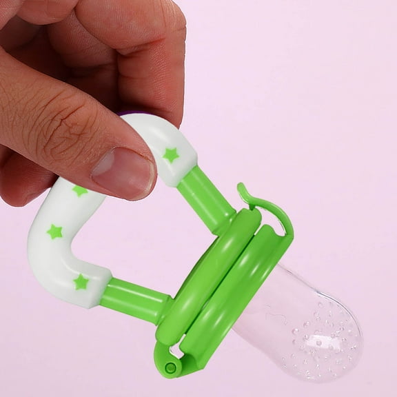 Baby Fruit Feeder Pacifier - Silicone Infant Food Feeder for Teething, Soothing Gum Relief, Soft Gum Massager, Self-Feeding Tool, BPA-Free, Easy Clean, Safe Pacifier for Fresh Food & Purees