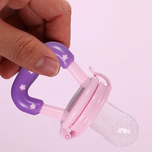 Baby Fruit Feeder Pacifier - Silicone Infant Food Feeder for Teething, Soothing Gum Relief, Soft Gum Massager, Self-Feeding Tool, BPA-Free, Easy Clean, Safe Pacifier for Fresh Food & Purees