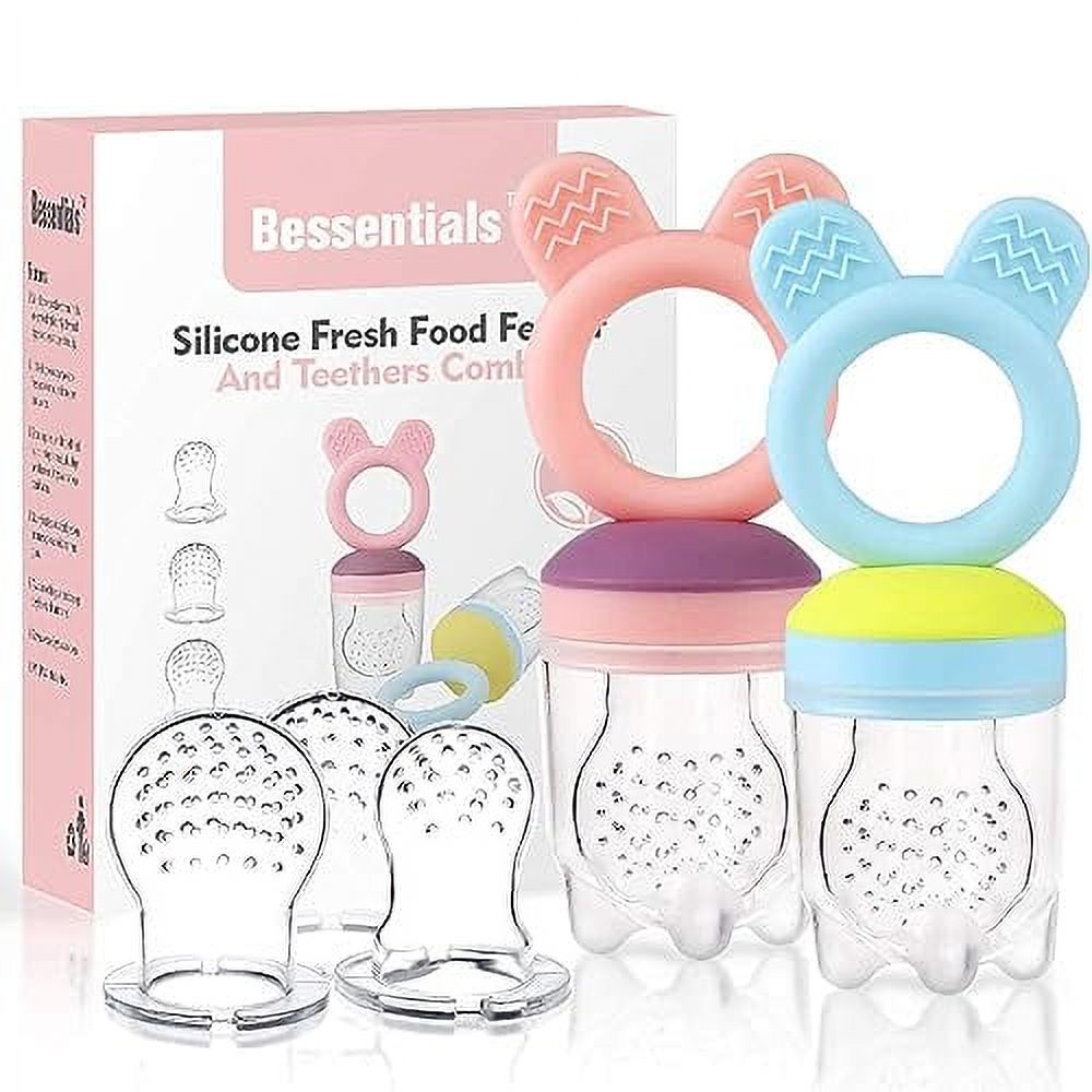 Baby Fruit Food Feeder Pacifier - 2 Packs Silicone Fresh Fruit Feeder ...