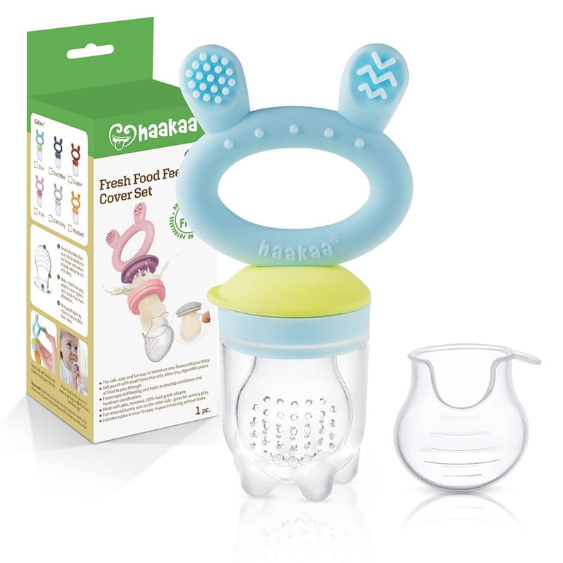 Freebear Baby Fruit Feeder Pacifer, Baby Teething Toys, Baby Feeding Spoon  for First Stage, Pacifer, Teething Pacifier Freeze Silicone Feeder, Infants