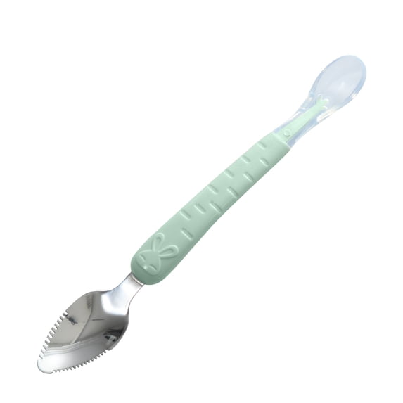 Baby Fruit Spoon Double Head Easy to Clean Stainless Steel Multi Functional Feeding Spoon for Infants