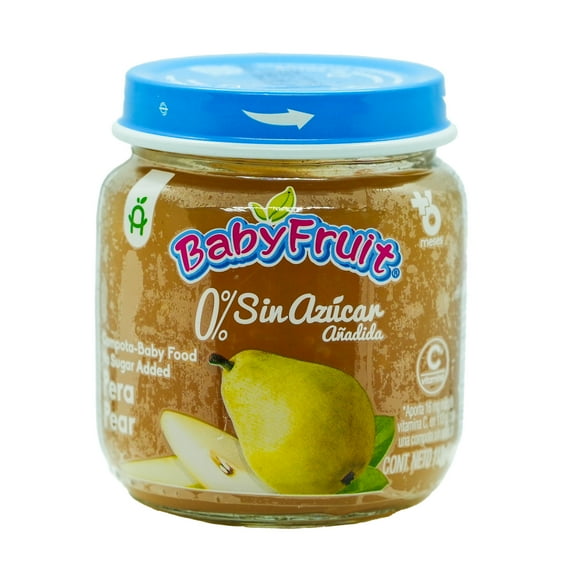 Baby Fruit Stage 1 Baby Food, Pear, No Sugar Added, 4 oz, Shelf Stable Glass Jar