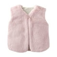 thumbnail image 1 of Baby Fuzzy Fleece Vest Zipper Pink Vest Kids Warm Girls Winter Vest 6-12 Months Vest Boys, 1 of 7