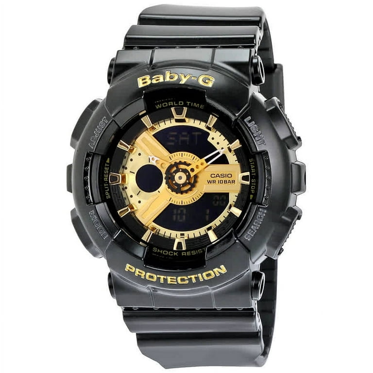 美品CASIO G-SHOCK Baby-G BA-110 Casio Baby-G Black Resin Ladies Watch BA110-1A, Tech-Savvy