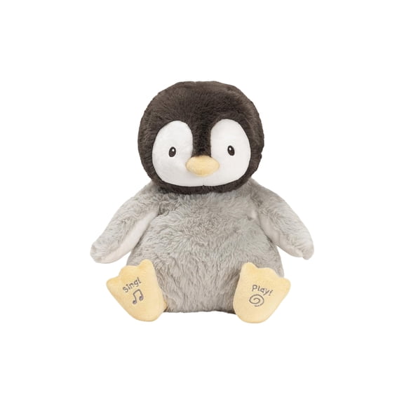 Baby GUND Animated Kissy the Penguin Plush, Singing Stuffed Animal Baby Toy for Ages 0 and Up, Black/White/Grey, 12"
