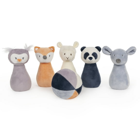 Baby GUND Baby Toothpick My First Bowling Set Plush Stuffed Animal Set of 6, 6 in