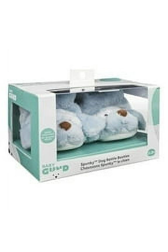 Baby GUND Spunky Puppy Rattle Booties Plush Baby Infant Shoes, Blue, One Size Fits All